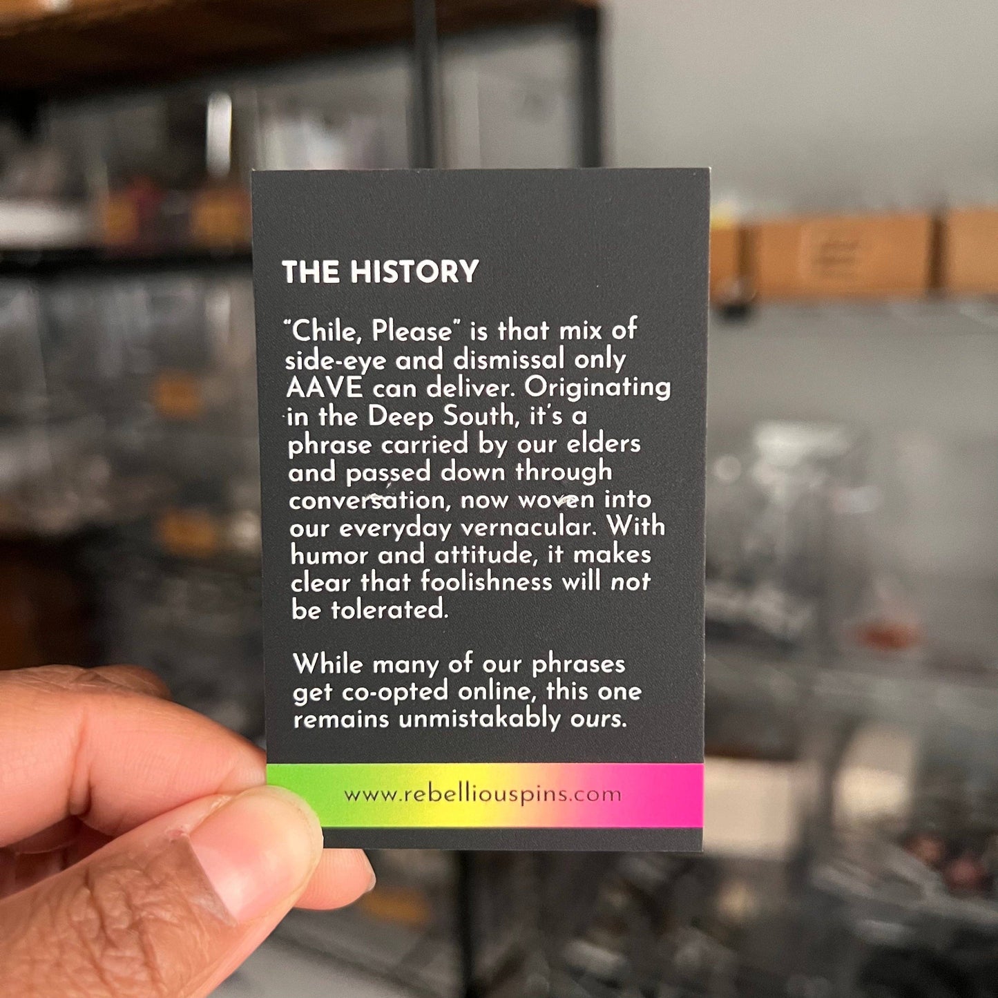 Chile, Please Enamel Pin